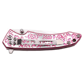 Femme Fatale CD Glare Aluminum Handle Folding Knife