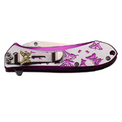 Femme Fatale A010LB Aluminum Handle Folding Knife