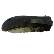 US Marines Half Serrated G10 Handle Folding Knife 