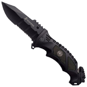 MTech USA Marines 5 Inch Closed Folding Knife w/ Seat Belt Cutter