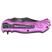 Masters Collection Lasered Dragon Folding Knife