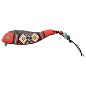 Masters Collection Nylon Fiber Handle Folding Knife w/ Leather Lanyard