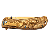 Masters Collection Elk Sculpture Handle Folding Knife