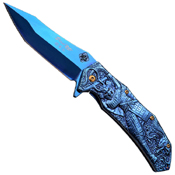 Master Collection Laser Etch Blade 4.75 Inch Closed Folding Knife