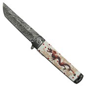 MC 3Cr13 Steel Dragon Pattern Handle Folding Knife
