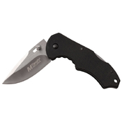 MTech USA Stainless Steel Blade Folding Knife w/ Silver Pocket Clip