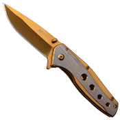 MTech USA Tinite Coated & Satin Handle Folding Knife