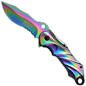 MTech USA A888 Stainless Steel Handle Folding Knife