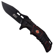 MT-A952 Black 2.8mm Blade 2 Tone Handle Folding Knife