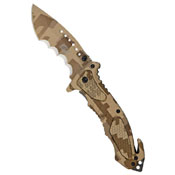 M-Tech Desert Camo Ballistic Spring Assisted Folding Knife