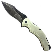 Mtech Xtreme Stonewash Folding Knife - Yellow Handle