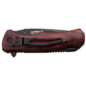 Tac Force Brown Etch Pakka Wood Handle Folding Knife