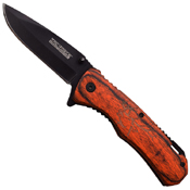 Tac Force Brown Etch Pakka Wood Handle Folding Knife
