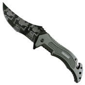 Tac-Force Skull Camo Blade Folding Knife