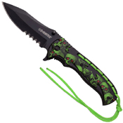 Z-Hunter ZB-144 Skull Pattern on Handle Folding Knife
