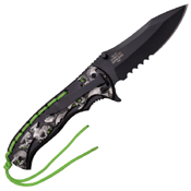 Z-Hunter ZB-144 Skull Pattern on Handle Folding Knife