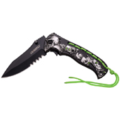 Z-Hunter ZB-144 Skull Pattern on Handle Folding Knife