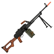 A&K Matrix PKM Russian Battlefield Squad Automatic Weapon Real Wood Airsoft Machine Gun