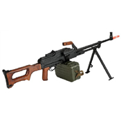 A&K Matrix PKM Russian Battlefield Squad Automatic Weapon Real Wood Airsoft Machine Gun