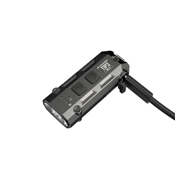 Multiple Color Temperatures Metallic Keychain Light - Black