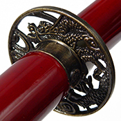 Red Serrated Steel Blade Katana