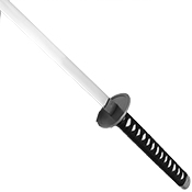 Black & White Handle Ninja Sword