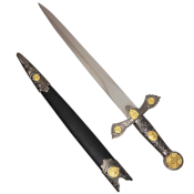 4.5 in Gold Handle Dagger