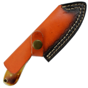 Damascus Fixed Hunting Knife w/Sheath