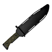 Black Tactical Serrated Fixed Knife
