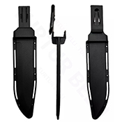 Black Tactical Serrated Fixed Knife