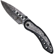 Damascus 4.5'' Folding Knife