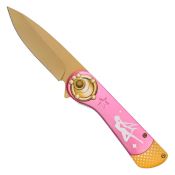 Sailor Moon 8'' Pink & Gold Folding Knife