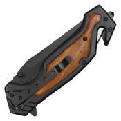 Wartech 8.5'' Folding Knife w/ Wood Inlay