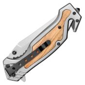 Wartech 8.5'' Folding Knife w/ Wood Inlay