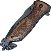Enhance your gear with the Neptune Celtic Steel Folding Knife featuring Celtic wood accents. Versatile, durable, and perfect for everyday carry. Elevate your gear now!
