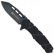 Milspec Tactical Black Steel Blade Folding Knife