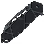 Milspec Tactical Black Steel Blade Folding Knife