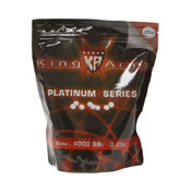 King Arms .25g Platinium BBs -White 4000 Count 6mm Bag