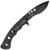 Black ABS Steel Folding Knife