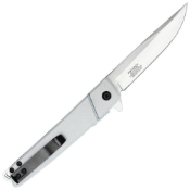 Folding Steel Pouch Knife with Blue Samurai Handle