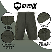 Raven X ClassicOps Polycotton BDU/Cargo Shorts