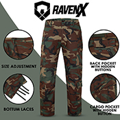 Raven X ClassicOps Mens Vintage Cargo Pants