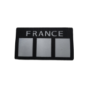 France Flag Laser Cut Patch Black/Reflective-L