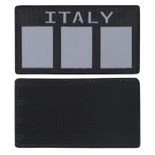 Italy Flag Laser Cut Patch Black/Reflective-L