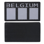 Belgium Flag Laser Cut Patch Black/Reflective-L