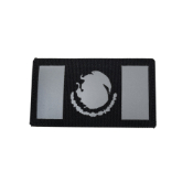 Mexico  Flag Laser Cut Patch Black/Reflective-L