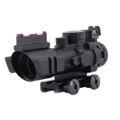 4X Glass Reticle Scope with Green Coating - 32mm