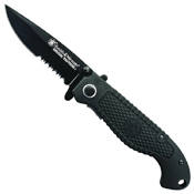 Smith & Wesson Black Special Tactical Knife - Half Serrated Edge