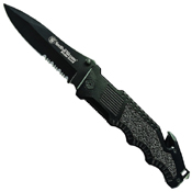 Smith & Wesson Border Guard Knife - Half Serrated Edge
