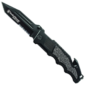 Smith & Wesson Border Guard Tanto Knife - Half Serrated Edge
